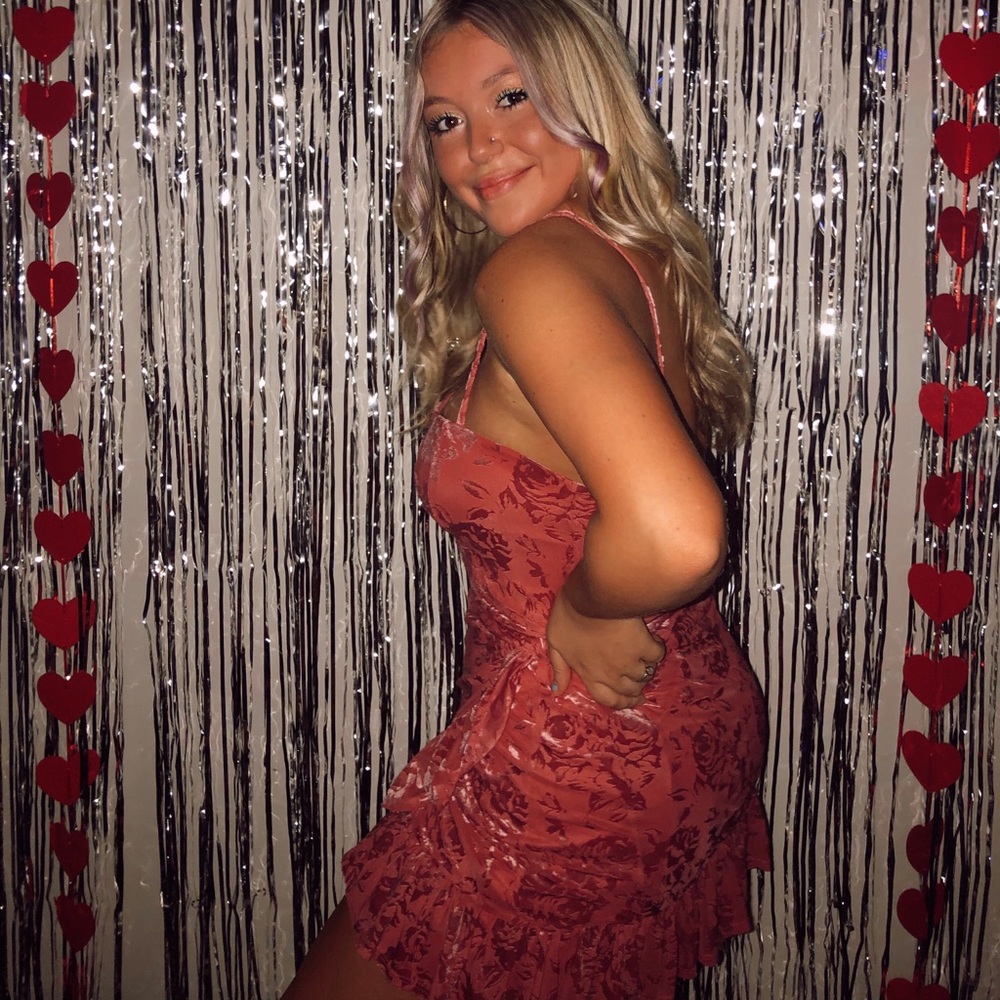 NWOT Free people pink rose dress